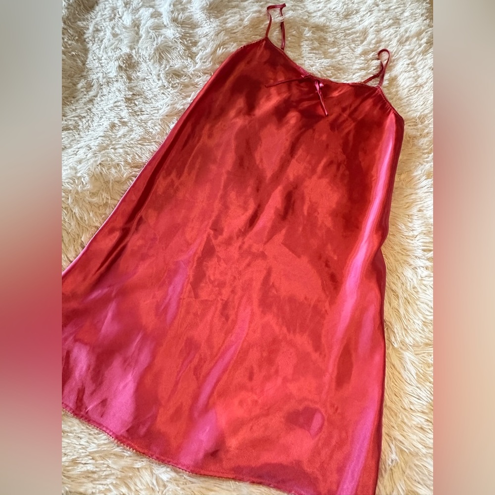 Jaclyn Smith pink satin chemise size S